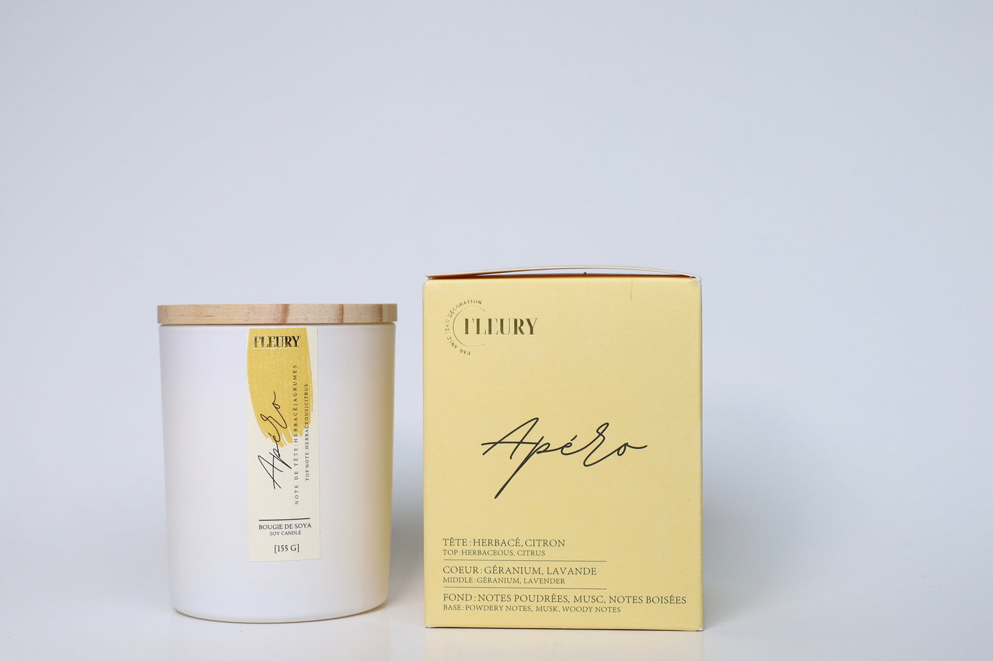 bougie parfumée soja Fleury Apéro ambiance lumineuse décoration maison