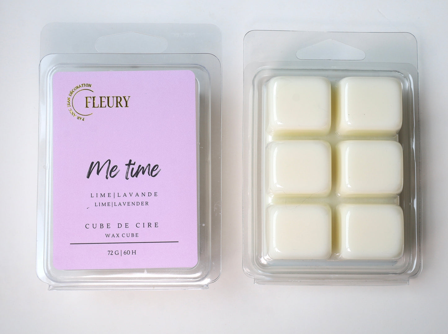 cube de cire parfumé Fleury me time menthe lavande lime  ambiance spa 