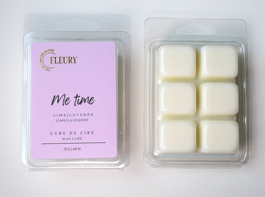 cube de cire parfumé Fleury me time menthe lavande lime  ambiance spa 