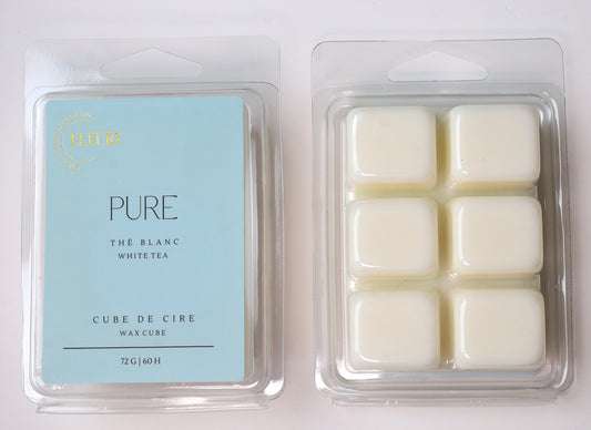 cube de cire parfumé Fleury pure the blanc bergamote ambiance rafraîchissante