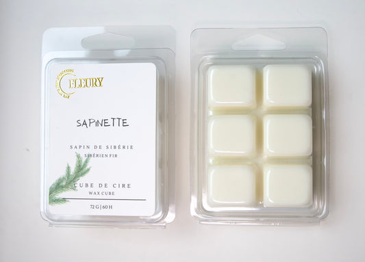 cube de cire parfumé Fleury sapinette sapin ambiance hivernal