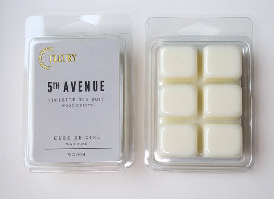 cube de cire parfumé Fleury 5 th avenue violette des bois tabac riche ambiance de luxe